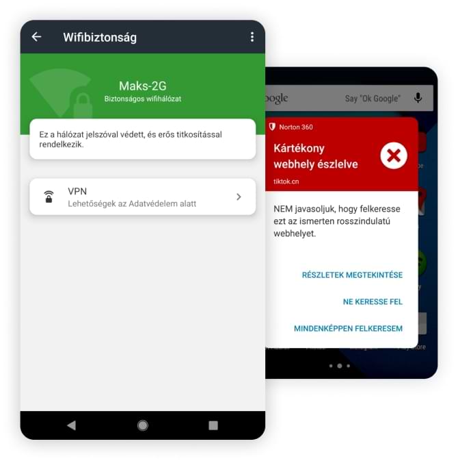 Wifibiztonság alkalmazás táblagépen és telefonon